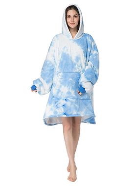 H oodie blanket hoodie澳洲跨境懒人TV套头睡袍卫衣法兰绒防寒服