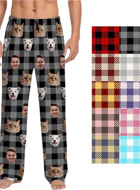 customized pajamas pyjamas pants couple跨境订制家居睡裤情侣