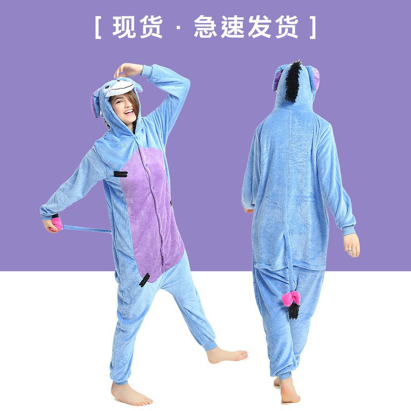 jumpsuit pajamas family couple连体天马独角兽睡衣法兰绒家居服