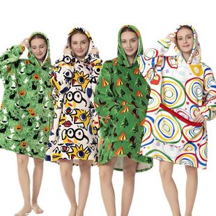 huggle hoodie wearable blanket pajamas御寒服卫衣懒人毯家居服