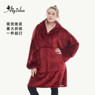 customized H oodie couple blanket hoodie oversize情侣懒人毯