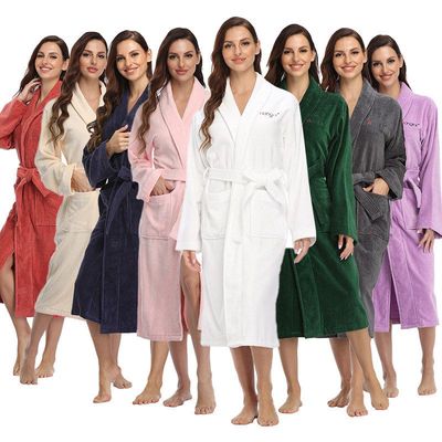 酒店男汗蒸服睡衣浴袍纯色新款