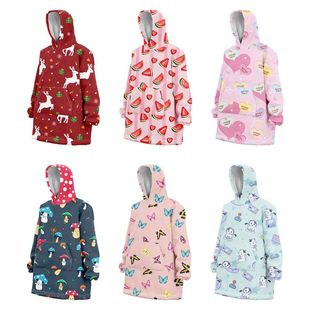 customized H oodie blanket hoodie oversize连帽衫保暖懒人毯