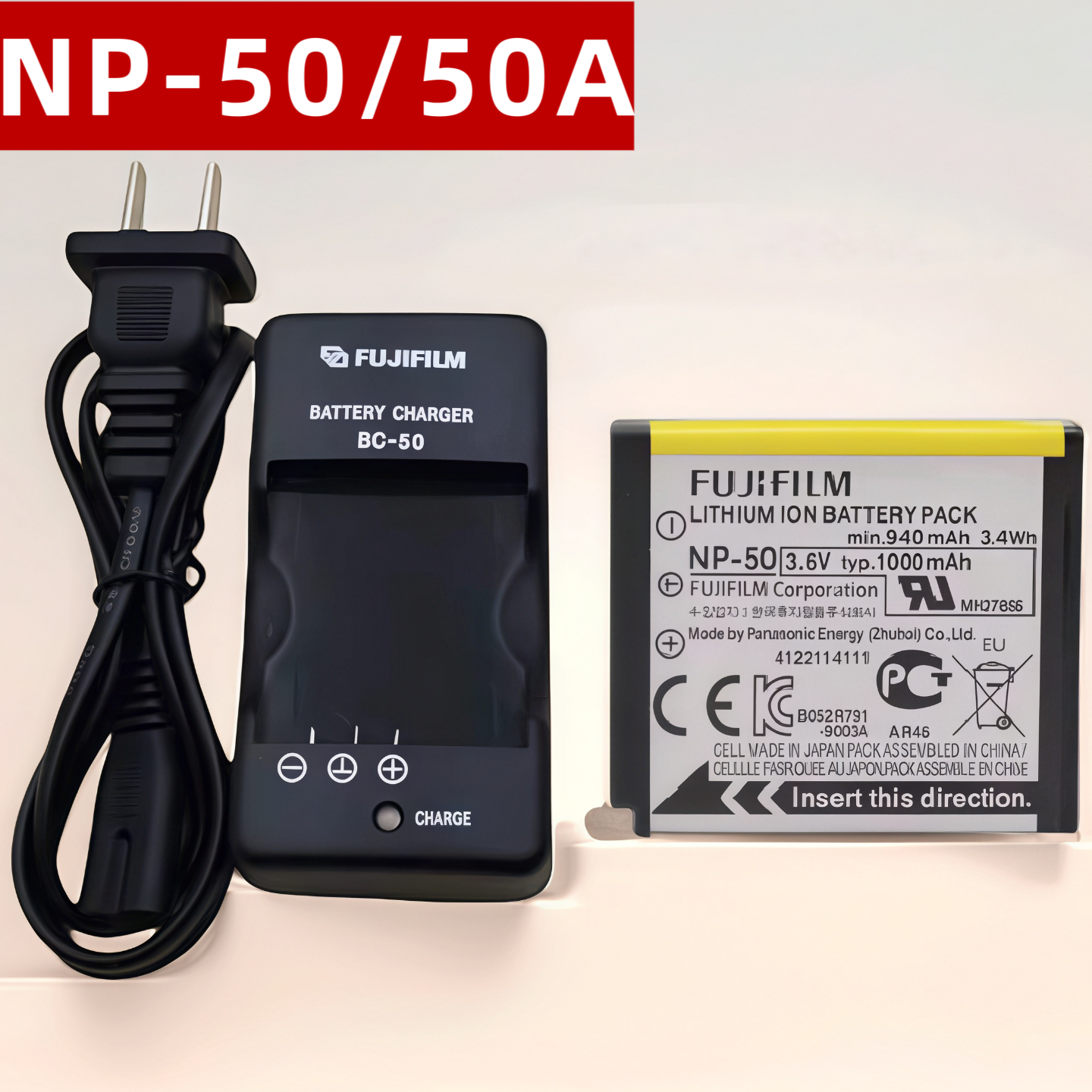 适用富士F305/505/550XP100/150/200 3DW3 XF1相机电池充电器NP50