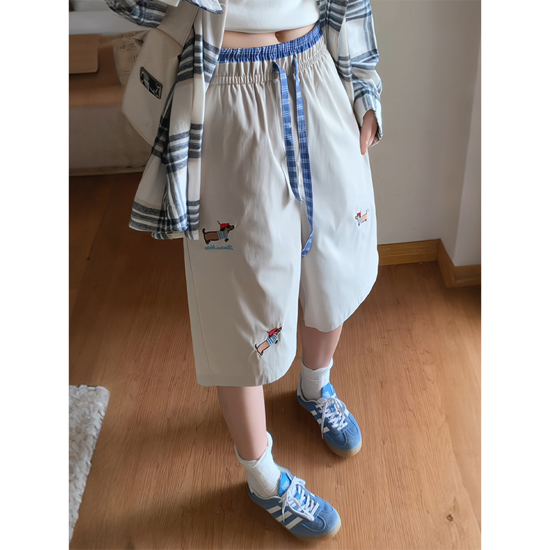 腊肠狗刺绣尼龙速干短裤男款冰丝