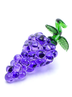 创意家居摆件水晶葡萄仿真水果装饰品儿童节礼物玻璃工艺