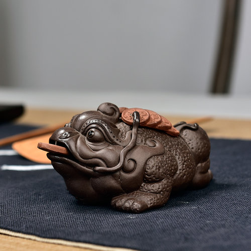 招财金蟾紫砂茶宠茶具配件貔貅