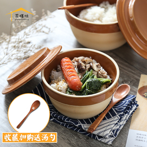陶瓷蒸饭复古土碗陶粗碗蒸蛋碗紫砂钵仔糕梅菜扣肉碗保鲜碗怀旧