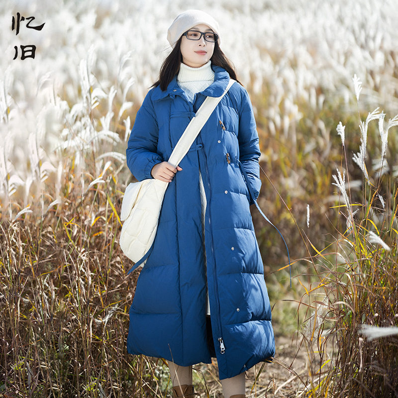 复古立领加厚羽绒服女宽松减龄