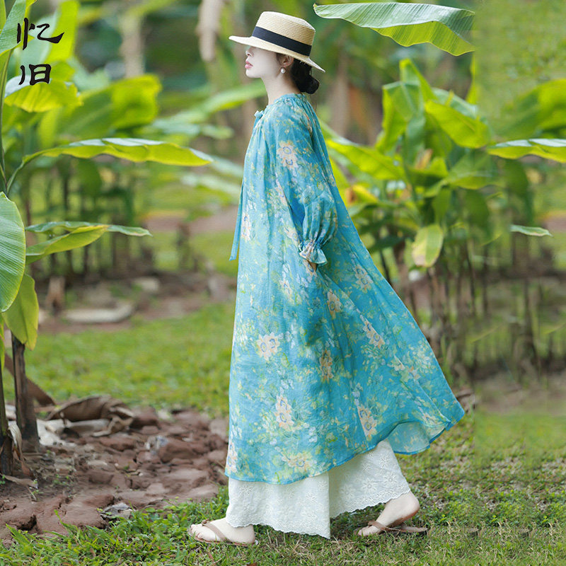 现货【一步一安】文艺百搭阔腿裤刺绣蕾丝花边宽松纯棉长裤女春季