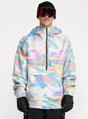 钻石26 Volcom BRIGHTON PULLOVER新款半拉单板双板滑雪服