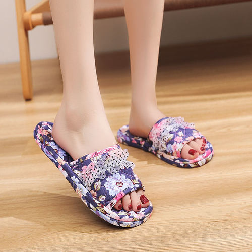 布底拖鞋静音一字拖田园室内