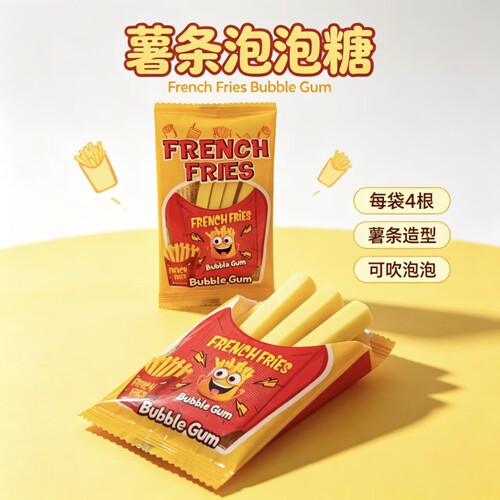 怡可诺西班牙进口薯条造型泡泡糖