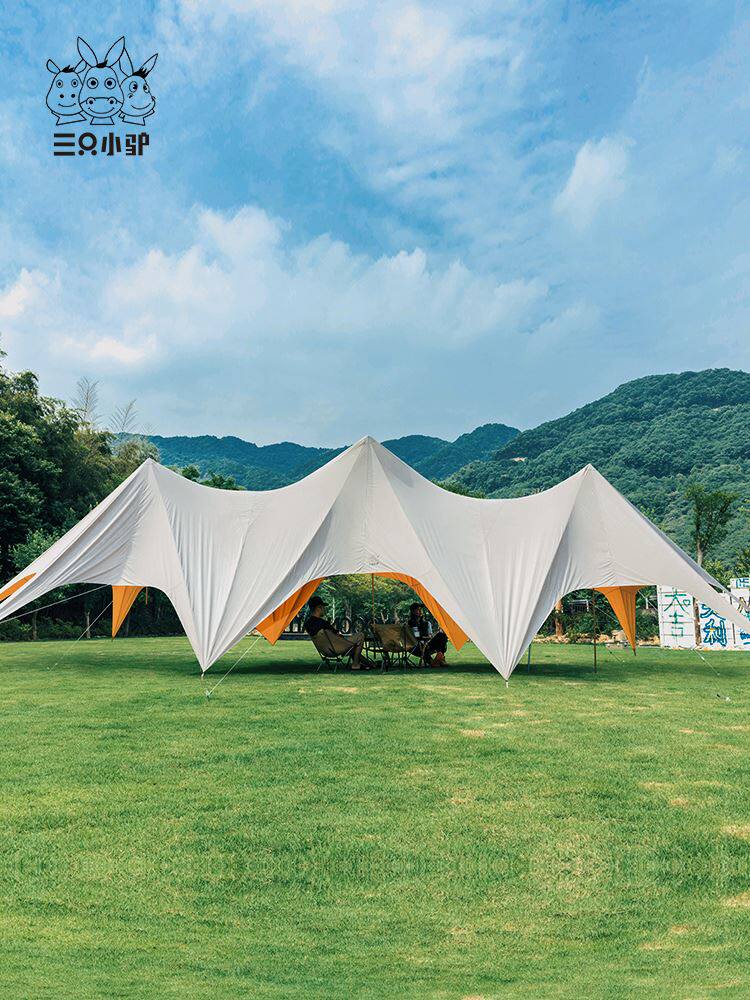 超大户外天幕帐篷大型露营野营加厚防晒防雨遮阳棚大凉棚