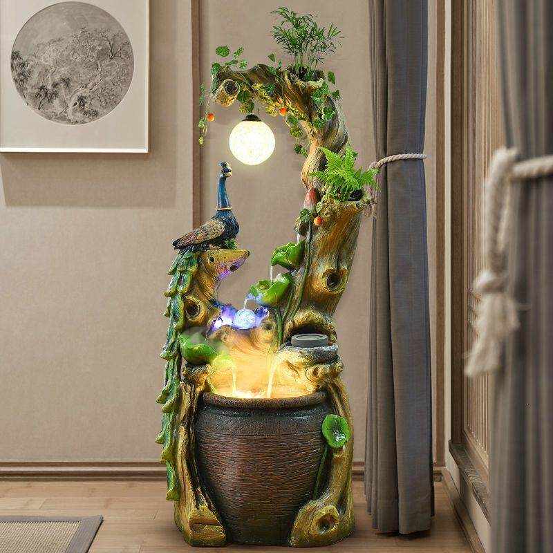 假山流水喷泉室内盆景家居装饰乔迁新居礼品客厅装饰摆件小型鱼缸