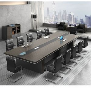 会议桌长桌大型会议室培训洽谈桌板式长方形桌椅组合温州办公家具