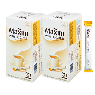 白金麦馨咖啡20条礼盒装Maxim韩国进口速溶咖啡粉
