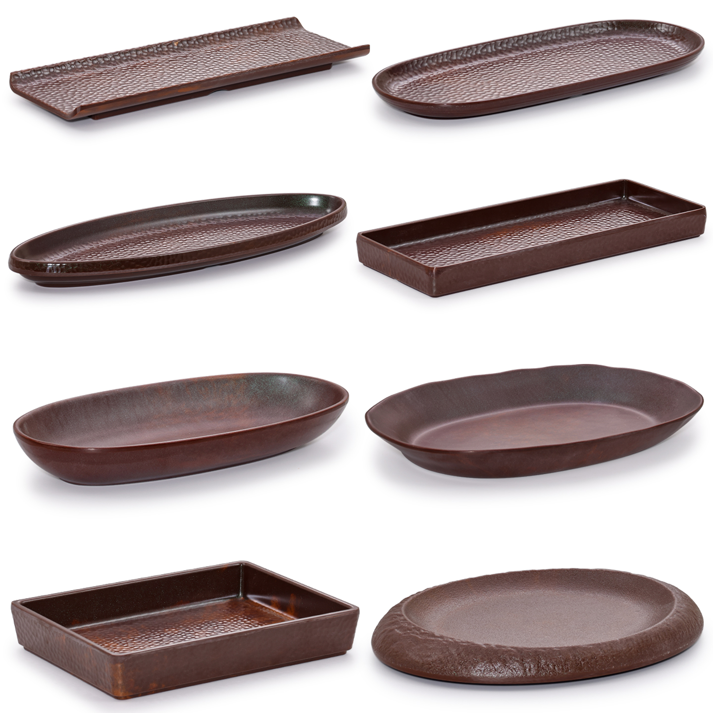 网红山野风餐具密胺长方形盘子火锅店涮肉盘配菜盘烤肉盘平盘商用