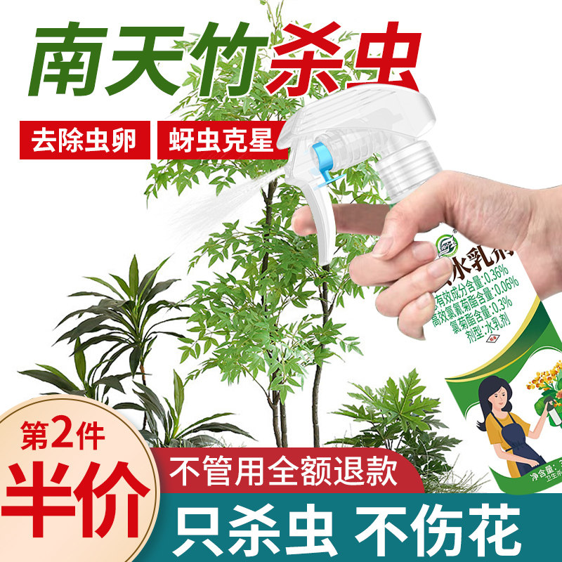 南天竹杀虫剂花卉植物土壤灭盆栽小飞虫药蚧壳虫蚜虫打虫治虫
