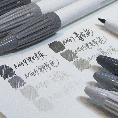 慕那美水彩笔3000耐水性灰色套装