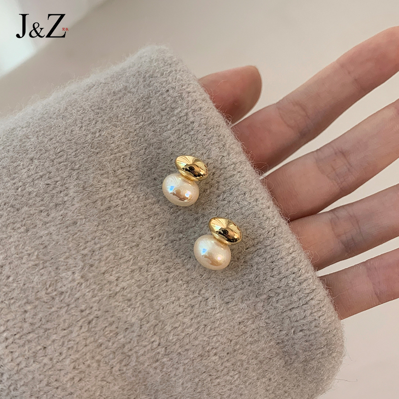 金珠珍珠耳钉小众设计感耳饰