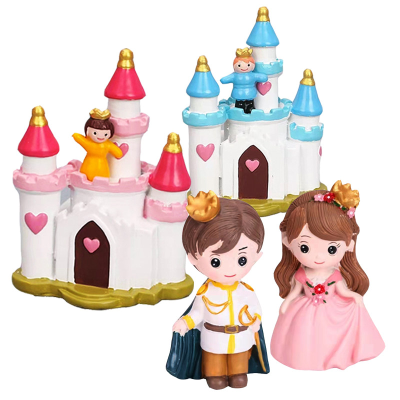 烘焙生日蛋糕装饰摆件薇拉公主王子西点树脂工艺品卡通可爱装扮