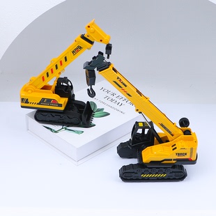 儿童重机工程车推土机生日礼物惊喜玩具吊机派对蛋糕装饰摆件装扮