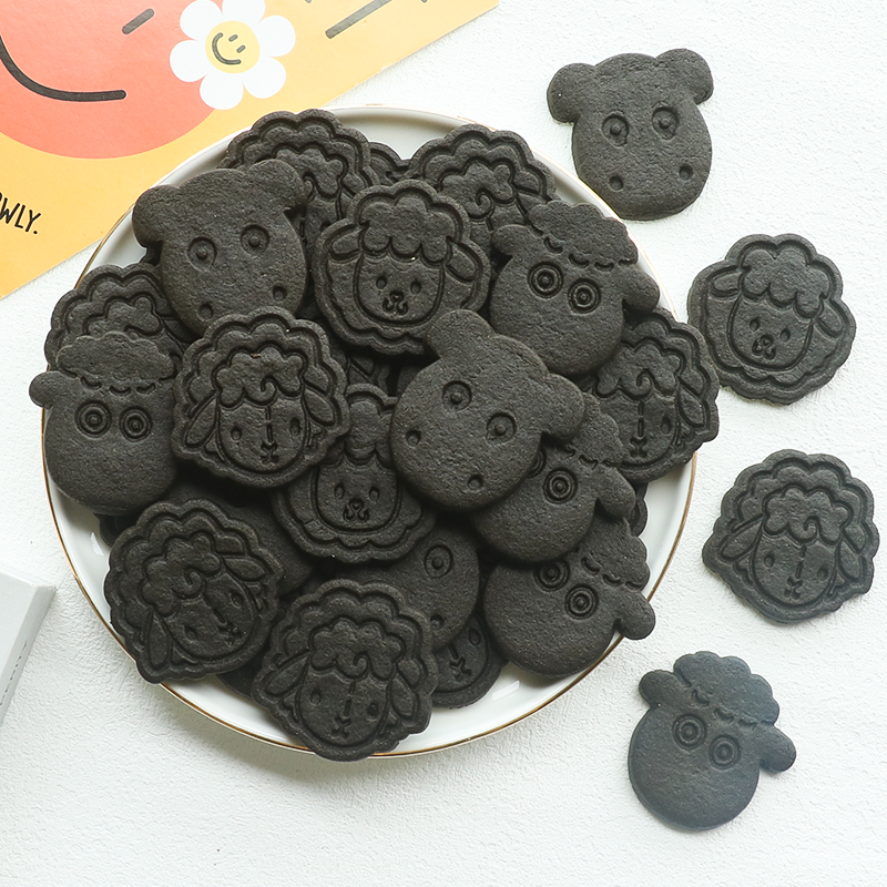 动画片小羊肖恩造型可可味饼干