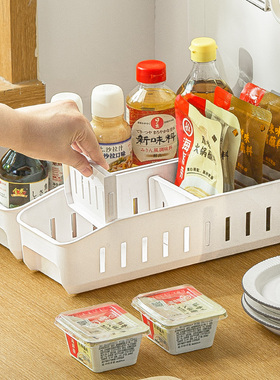 纳川厨房调料瓶调料罐置物架橱柜收纳盒高位高处储物盒抽屉分隔盒