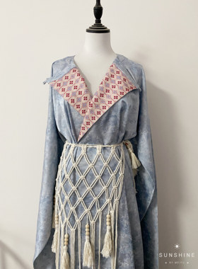 【052】新唐制圆领袍长衫日常汉服女两三松大放量圆领袍男女春款