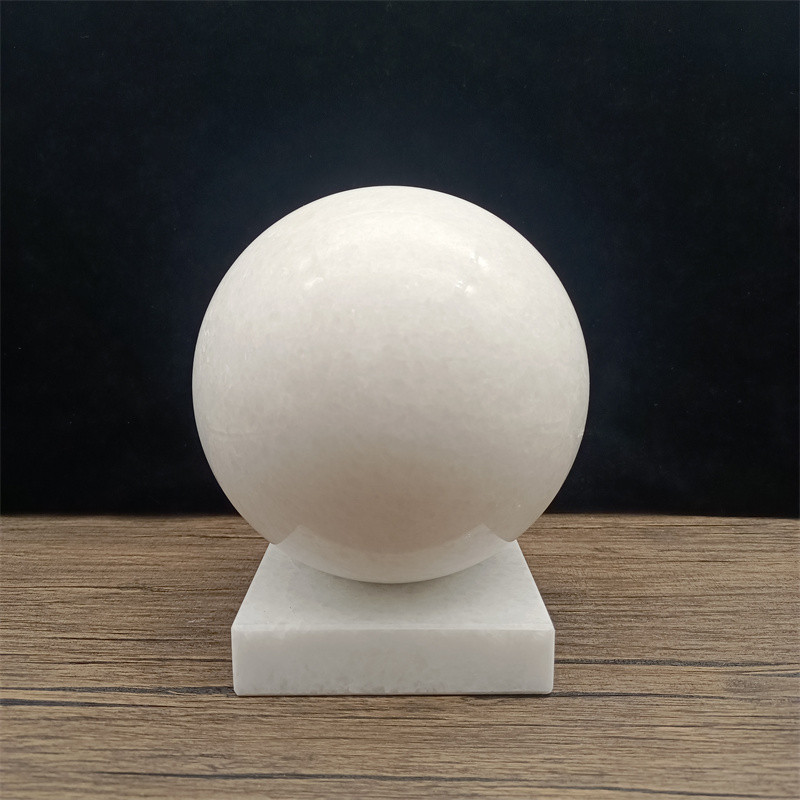 汉白玉圆球明清古典装饰品