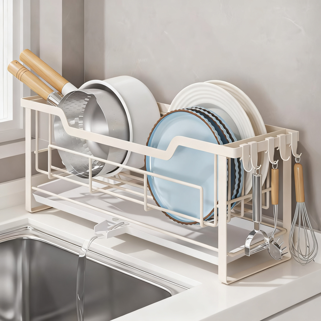 厨房水槽置物架放沥水碗碟盘多功能碗架台面水池边放碗碟收纳架子