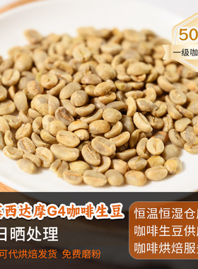 西达摩G4埃塞日晒咖啡生豆定制烘焙手冲意式磨粉2025产季生豆500g