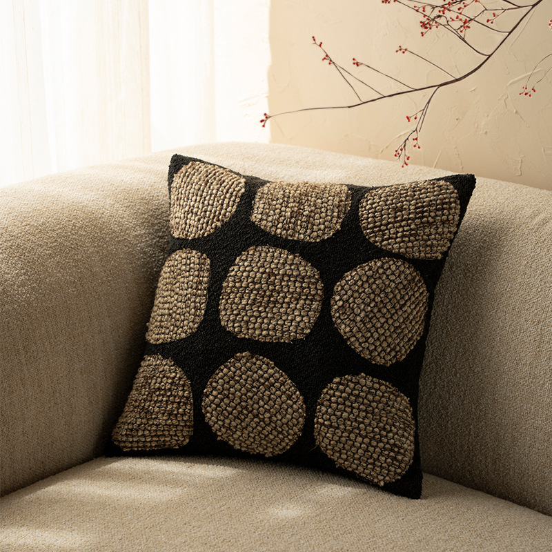 法式中古风抱枕沙发客厅轻奢高级感靠枕侘寂风民宿靠垫飘窗装饰