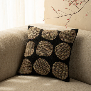 法式中古风抱枕沙发客厅轻奢高级感靠枕侘寂风民宿靠垫飘窗装饰