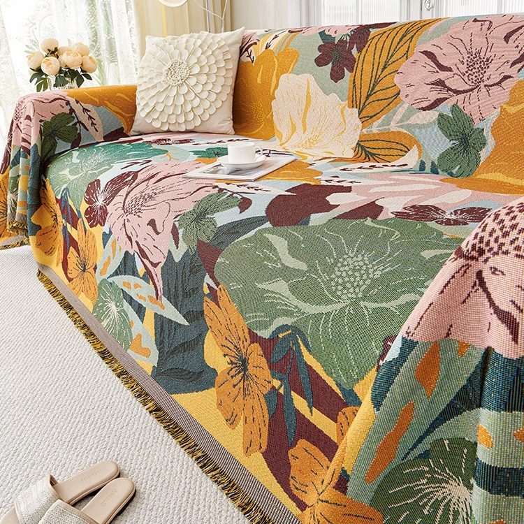 美式沙发巾2024年新款沙发套罩一整张全盖沙发盖布巾防猫抓沙发毯,居家布艺,沙发垫,淘宝优惠券,粉丝福利购,淘宝优惠卷