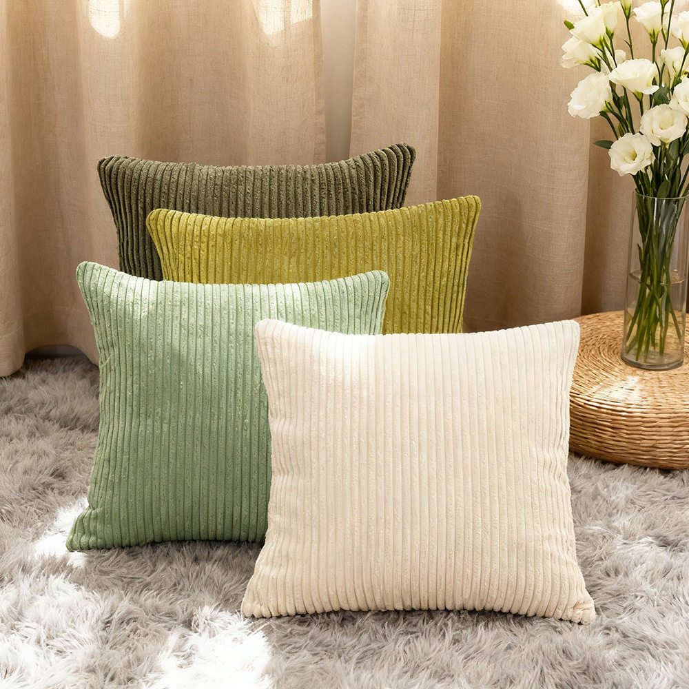 沙发抱枕北欧ins灯芯绒绿色组合抱枕 客厅沙发卧室靠垫靠枕,居家布艺,抱枕被,淘宝优惠券,粉丝福利购,淘宝优惠卷