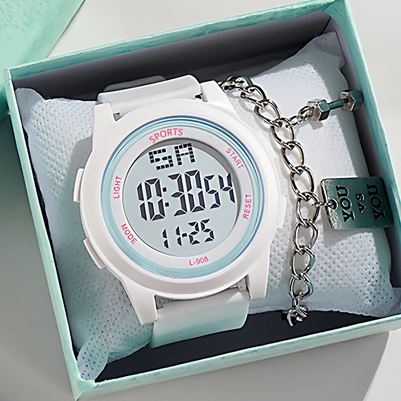 多功能手表女款高颜值初中生学生党时尚简约百搭运动电子表男生