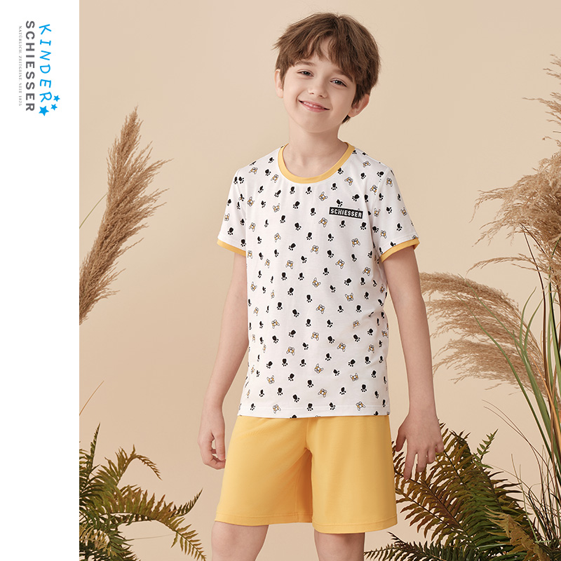 舒雅男童莫代尔家居服套装