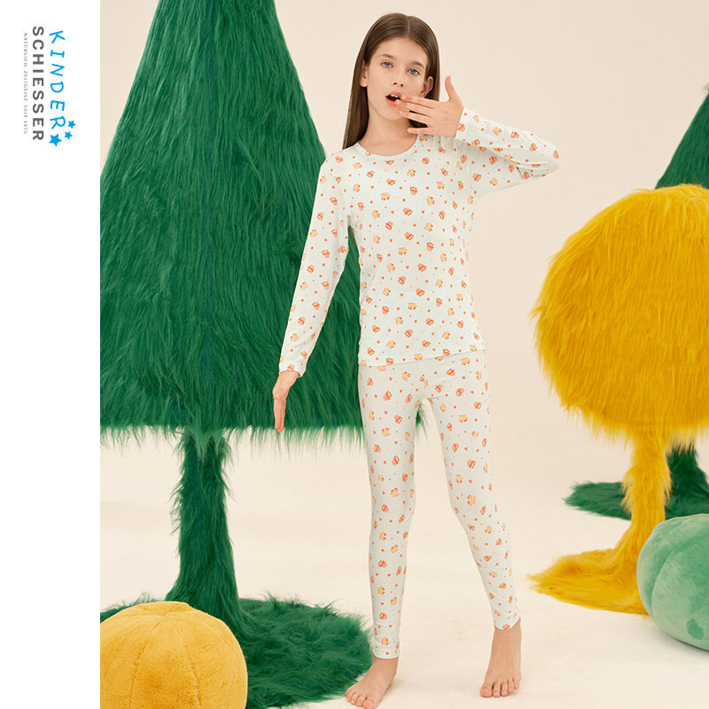 舒雅女童莫代尔保暖内衣套装