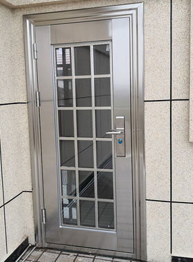 不锈钢门304不锈钢防盗门大门双开门农村入户阳台玻璃门家用单门