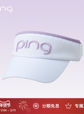 PING【官方正品】高尔夫球帽日系女士高尔夫夹帽无顶遮阳帽可调节
