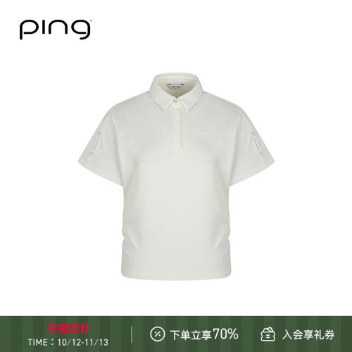 【新品】PING 韩版女士高尔夫短袖POLO 舒适透气运动短袖上衣