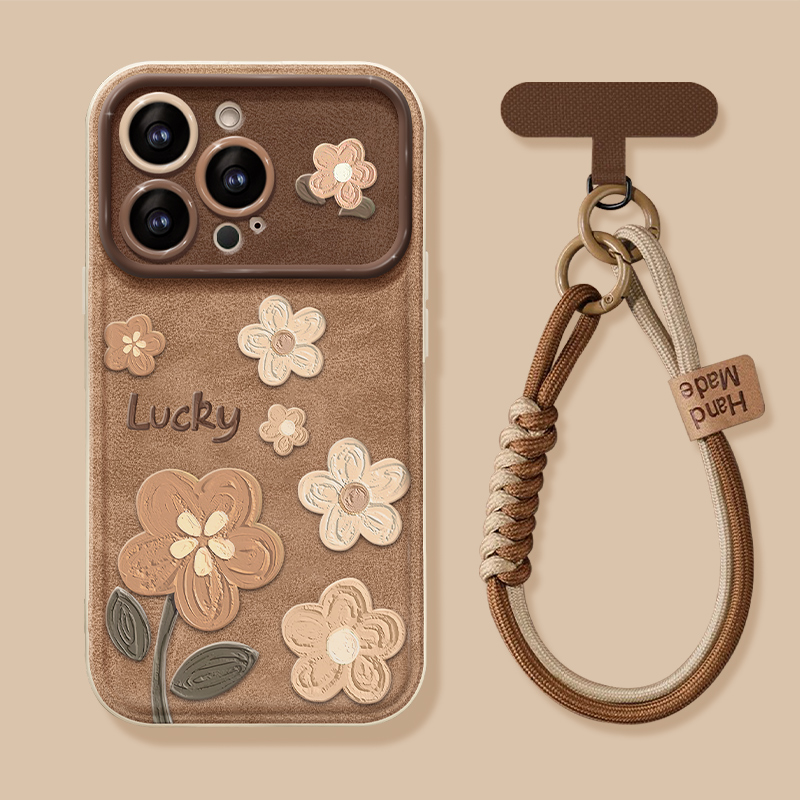 适用苹果油画花手机壳