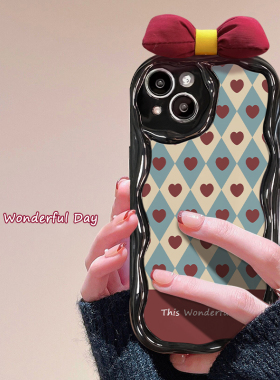 适用于苹果17promax手机壳新女款iPhone16/15奶油纹11/12pro防摔xs/xr满屏爱心蝴蝶结8/7plus保护套se2硅胶6s