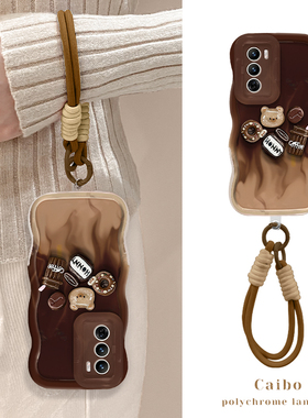 适用opporeno15pro手机壳新女款reno14/13高级防摔11/10咖啡小熊透明隐形双支架Findx8pro硅胶7/6全包保护套