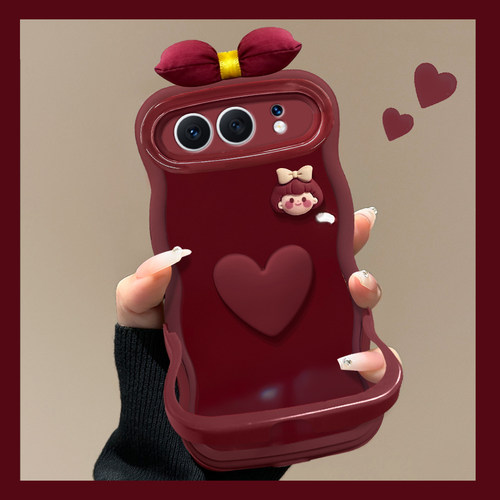 适用荣耀爱心女孩双支架手机壳