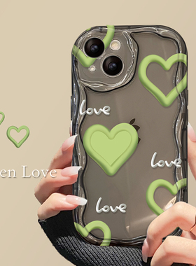 适用vivos16手机壳x100/90透明s19pro奶油纹s18/17新女款s15/12甜酷绿色爱心x80/70保护套iqoo12/11全包防摔