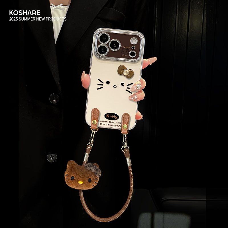 适用OPPO猫HelloKitty挂绳手机壳