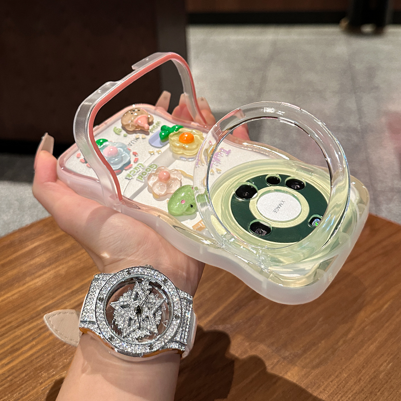 适用华为青蛙云朵公仔支架手机壳